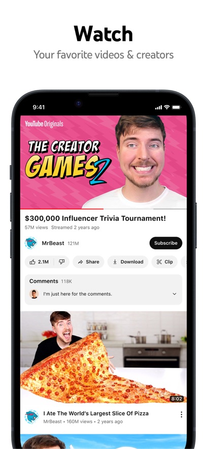 YouTube 订阅列表